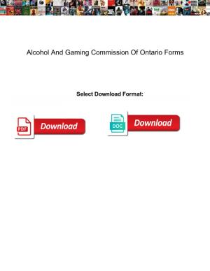 Alcohol and Gaming Commission of Ontario Forms