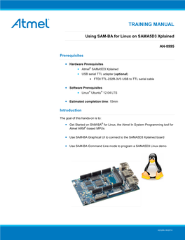 Using SAM-BA for Linux on SAMA5D3 Xplained