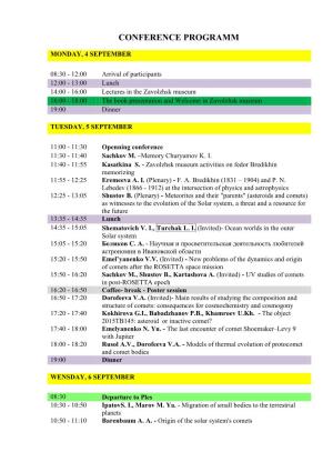 Conference Programm