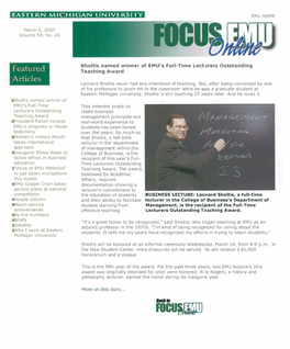 Focus EMU, March 6, 2007