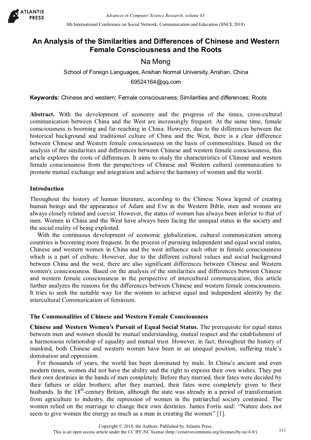 An Analysis of the Similarities and Differences of Chinese And