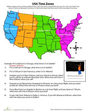 USA Time Zones Different Regions of the World Have Different Times