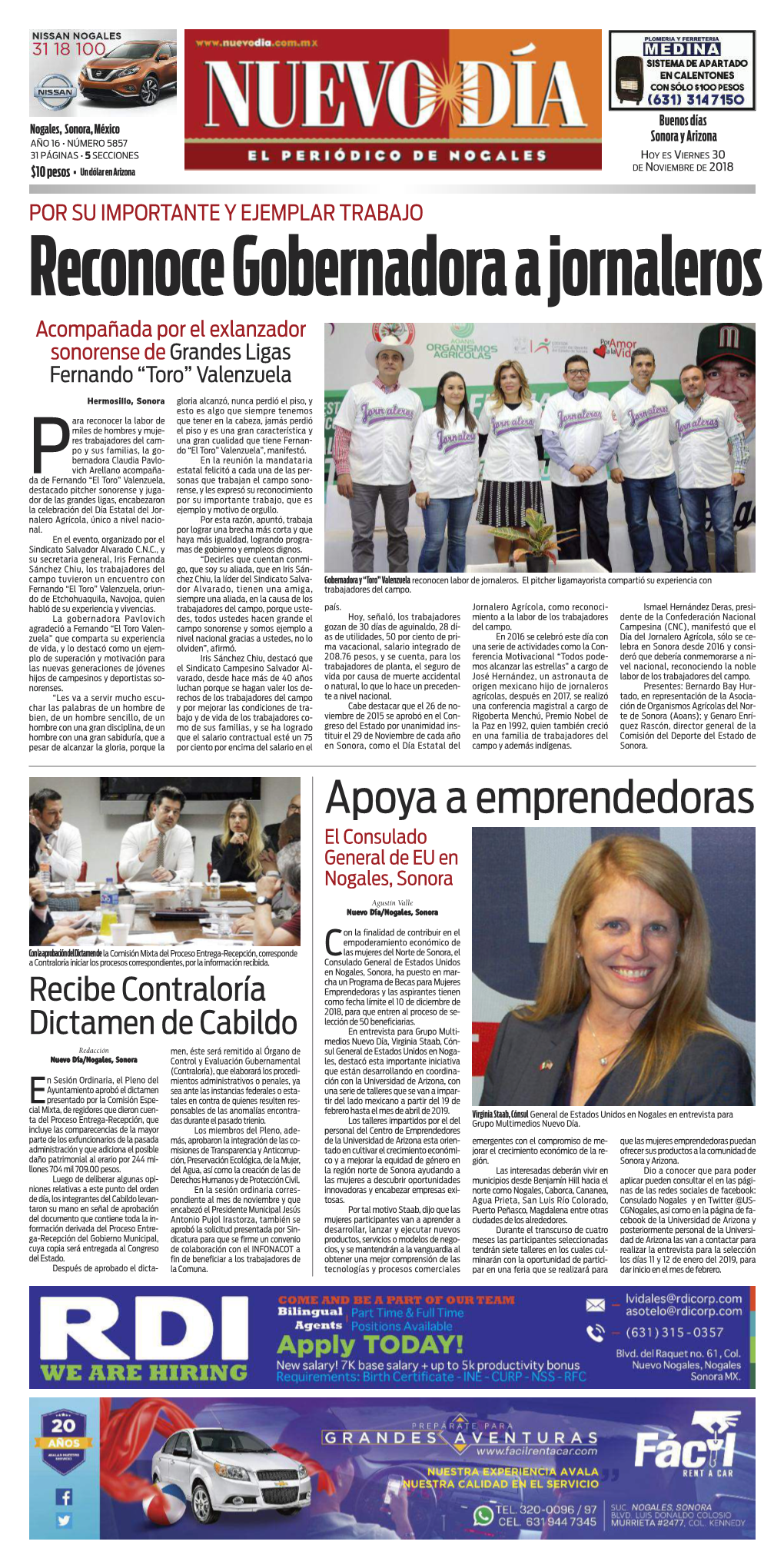 Apoya a Emprendedoras El Consulado General De EU En Nogales, Sonora