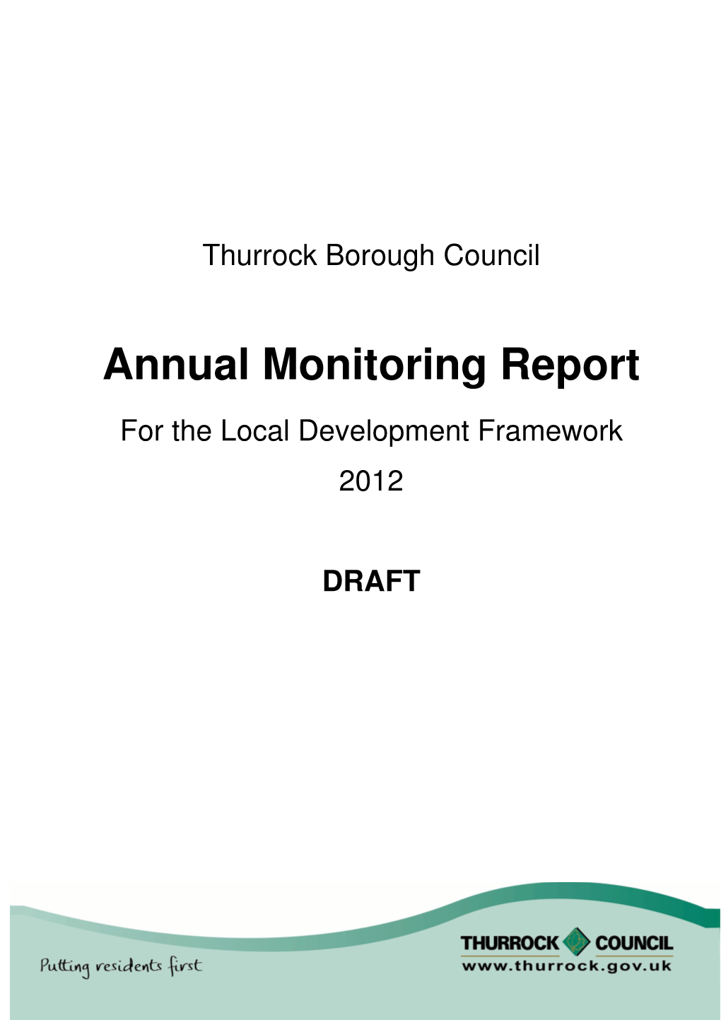 Annual Monitoring Report for the Local Development Framework 2012