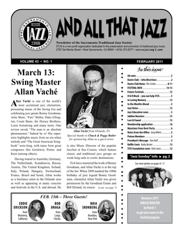 March 13: Swing Master Allan Vaché