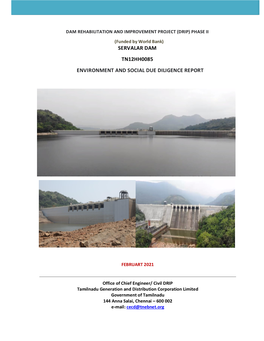 Servalar Dam Tn12hh0085 Environment and Social Due Diligence Report
