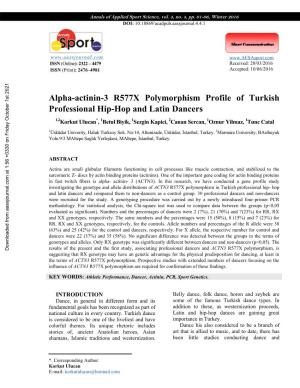 Alpha-Actinin-3 R577X