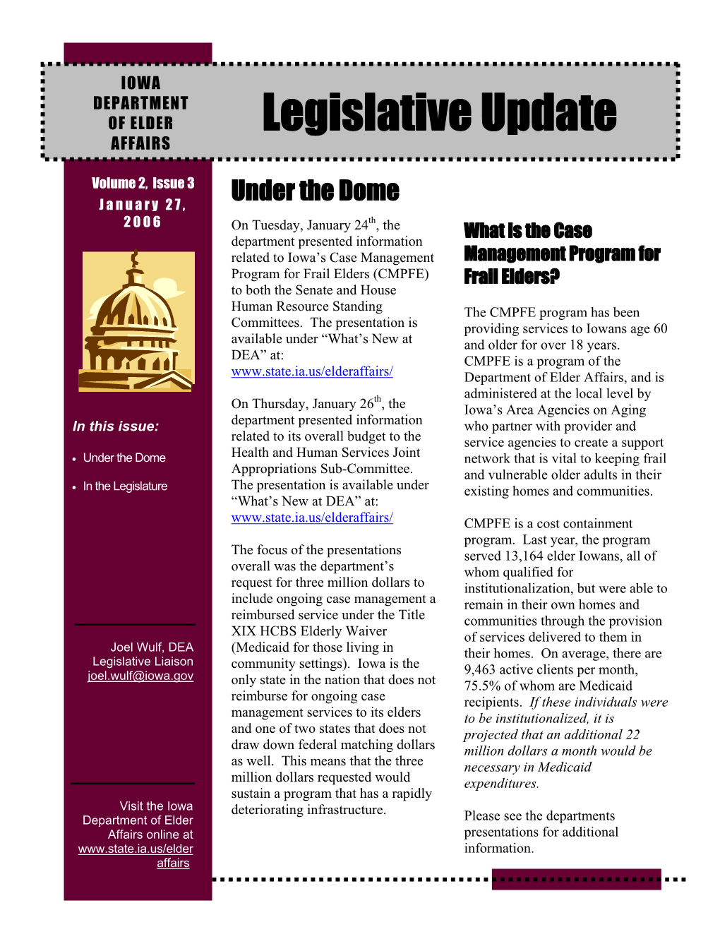 Legislative Update AFFAIRS