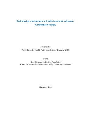 Cost-Sharing Mechanisms in Health Insurance Schemes: a Systematic Review