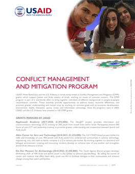Conflict Management and Mitigation Program 2019-2020