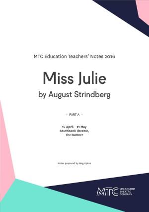Miss Julie by August Strindberg