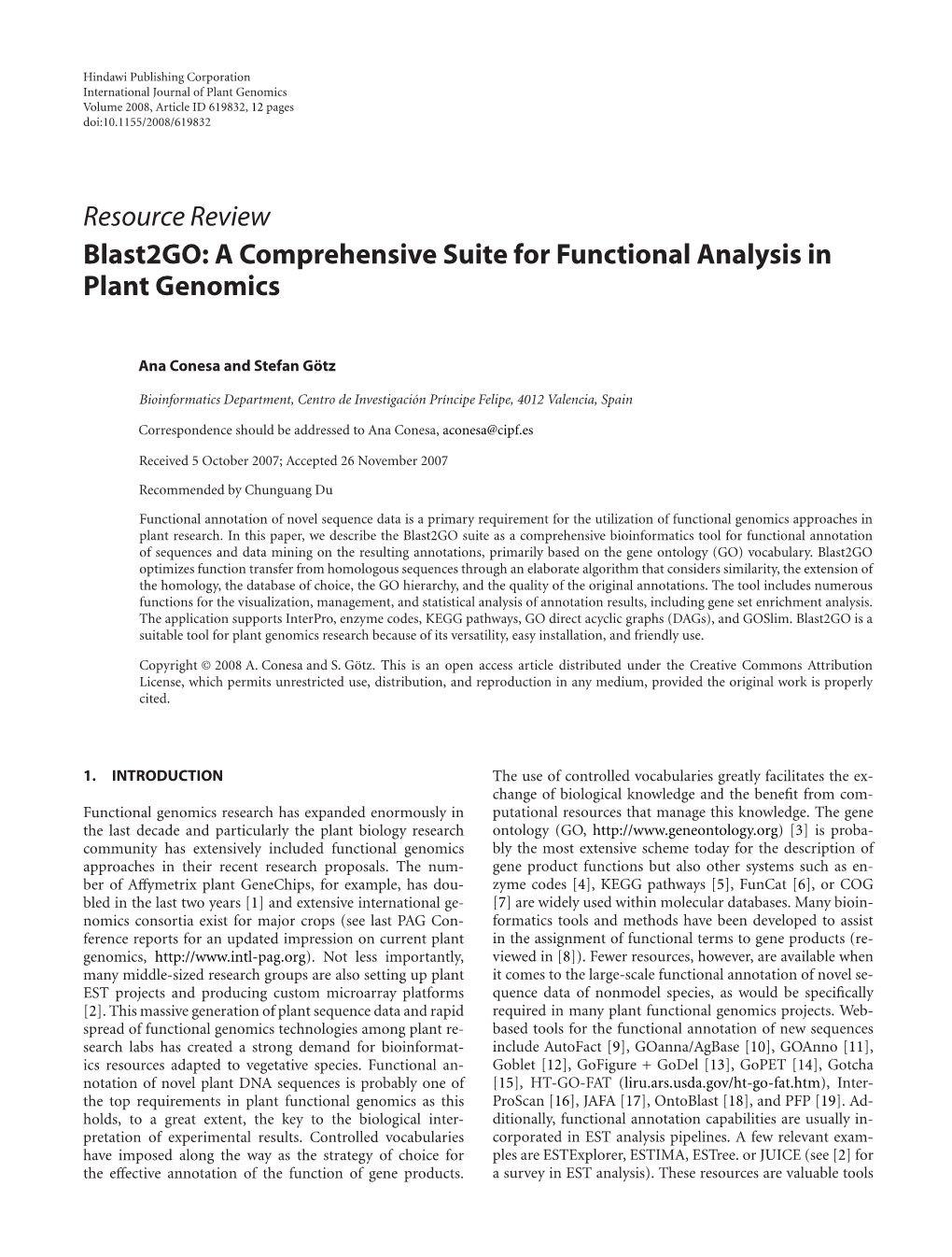 A Comprehensive Suite for Functional Analysis in Plant Genomics