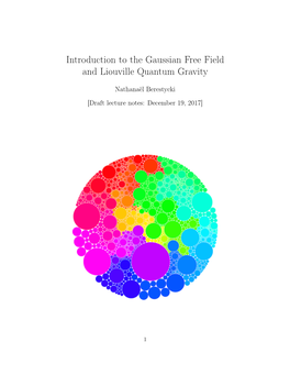 Introduction to the Gaussian Free Field and Liouville Quantum Gravity