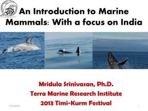 An Introduction to Marine Mammals: with a Focus on India