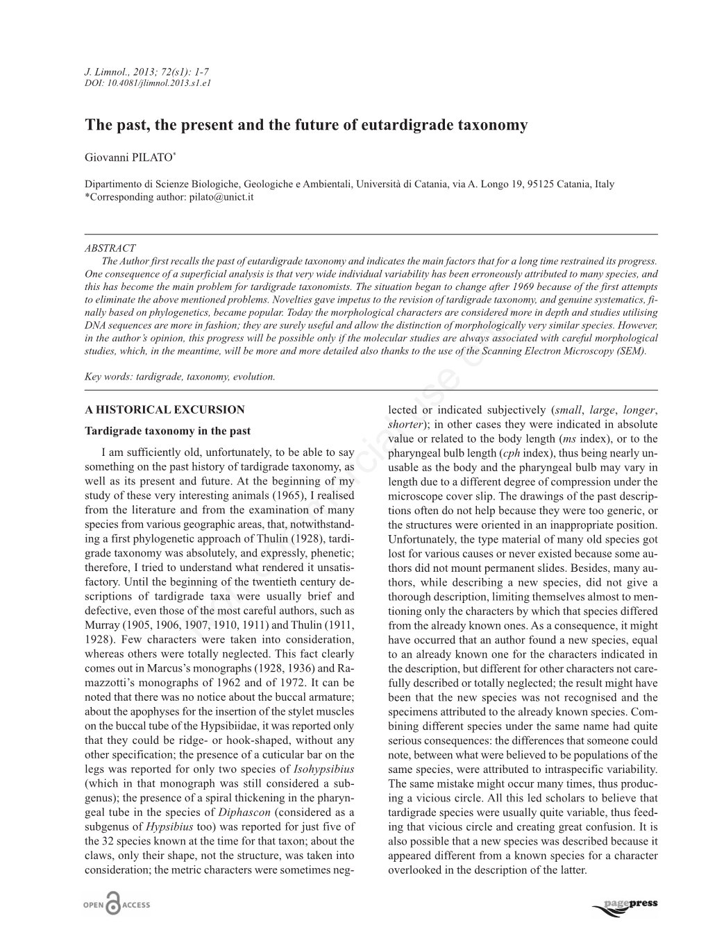 The Past, the Present and the Future of Eutardigrade Taxonomy