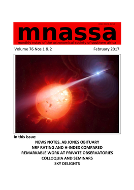 Volume 76 Nos 1 & 2 February 2017 in This Issue