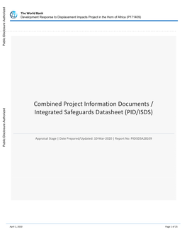 Project Information Document-Integrated Safeguards