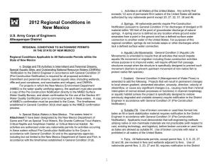 2012 Regional Conditions in New Mexico