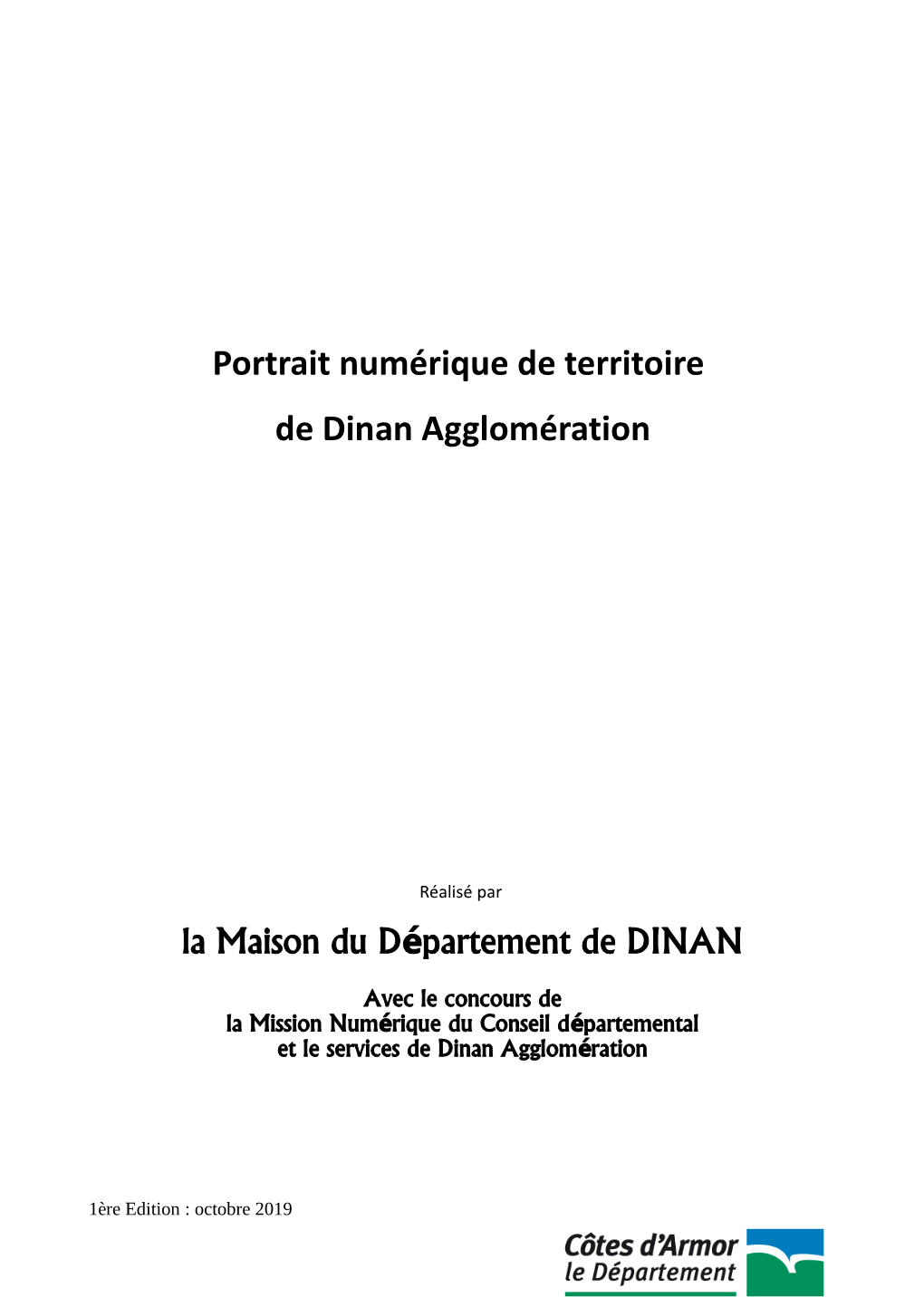 Portrait Numérique De Territoire De Dinan Agglomération