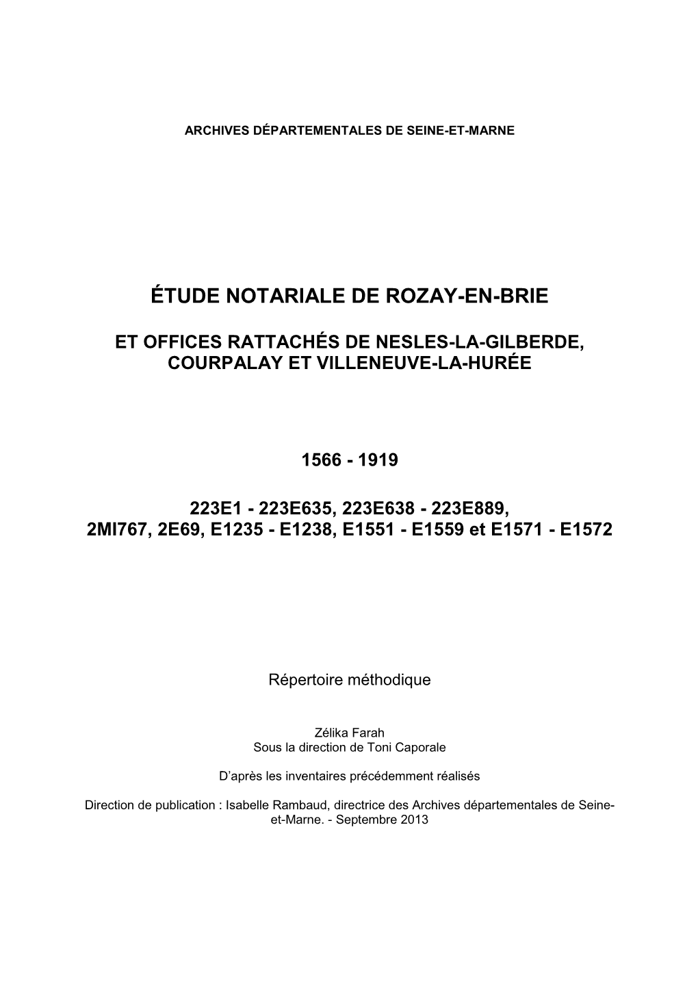 Étude Notariale De Rozay-En-Brie