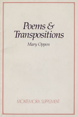 Poems & Transpositions