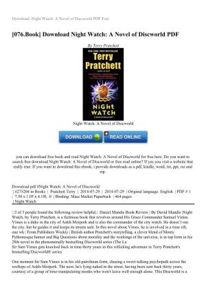 [076.Book] Download Night Watch: a Novel of Discworld PDF