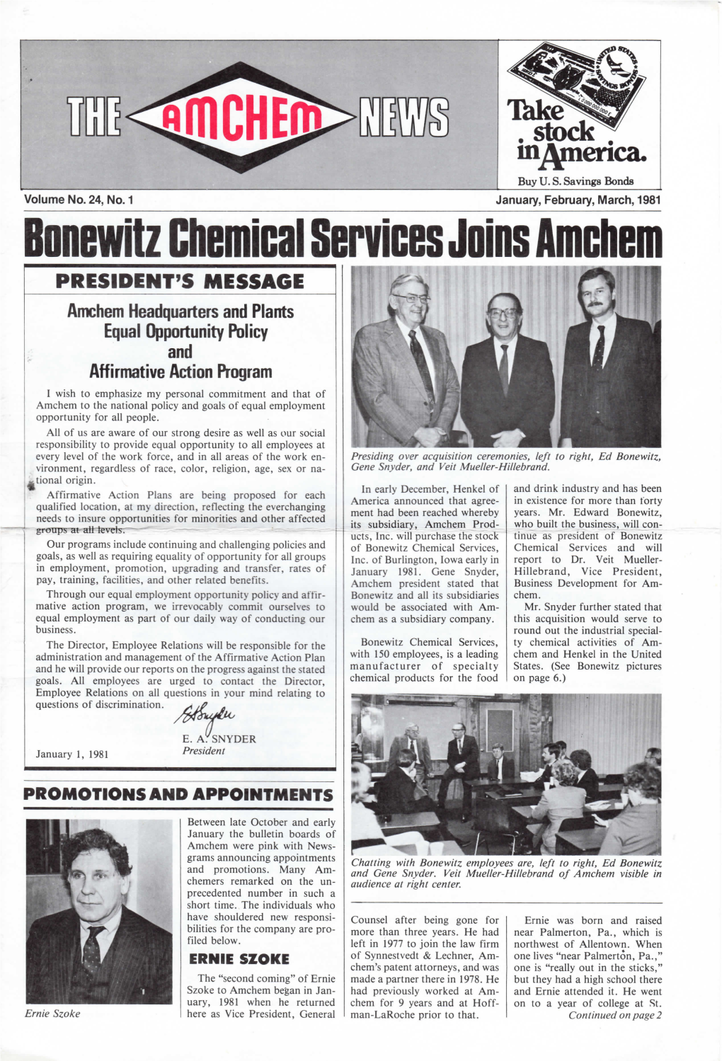 Amchem News Vol 24 No 1 Jan-Feb-Mar 1981