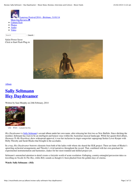 Review: Sally Seltmann – Hey Daydreamer - Music News, Reviews, Interviews and Culture - Music Feeds 24/02/2014 11:22 Am