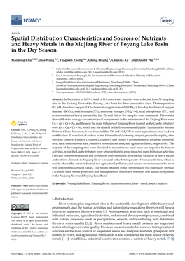 Spatial Distribution Characteristics and Sources of Nutrients and Heavy Metals in the Xiujiang River of Poyang Lake Basin in the Dry Season