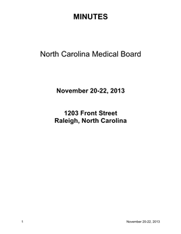 November 20-22, 2013 1203 Front Street Raleigh, North Carolina