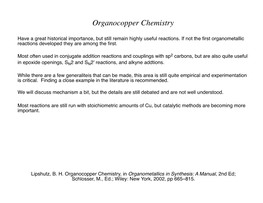 Organocopper Intro