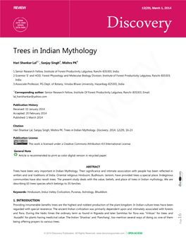 Trees in Indian Mythology N Indian Mythology