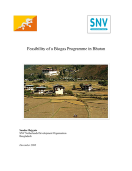 Feasibility of a Biogas Programme in Bhutan