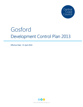 Gosford Development Control Plan 2013