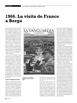 1966. La Visita De Franco a Berga