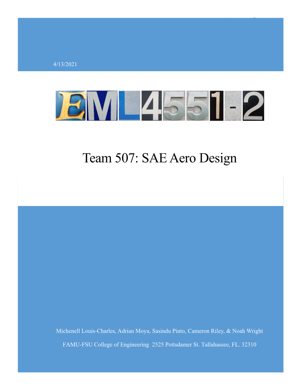 Team 507: SAE Aero Design