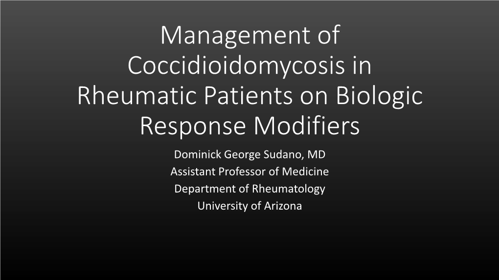 Coccidioidomycosis