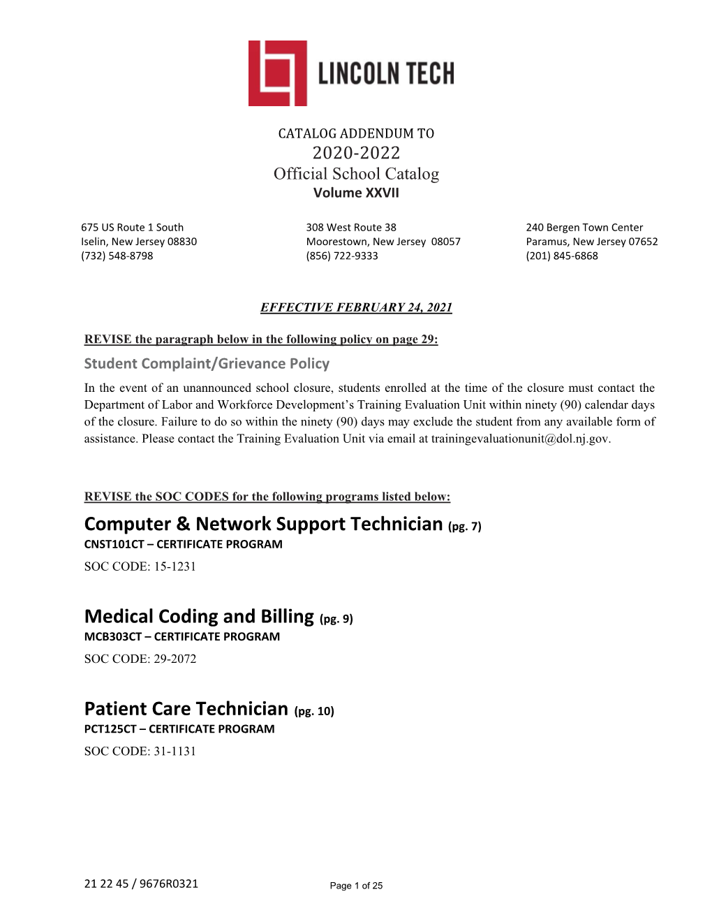 Medical Coding and Billing (Pg. 9) Patient Care Technician