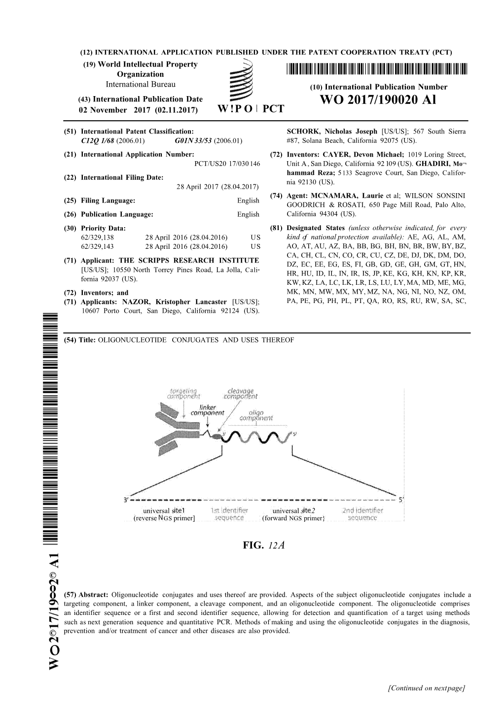 WO 2017/190020 Al 02 November 2017 (02.11.2017) W !P O PCT