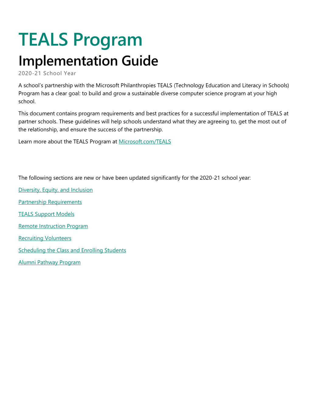Implementation Guide 2020-21 School Year