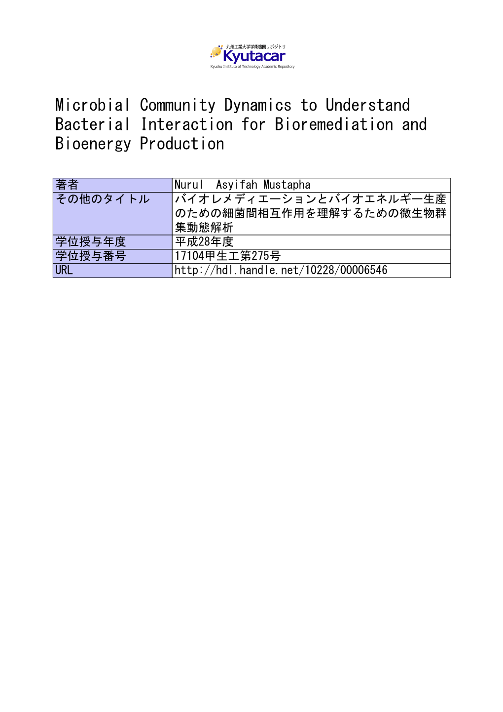 Microbial Community Dynamics to Understand Bacterial Interaction for Bioremediation and Bioenergy Production