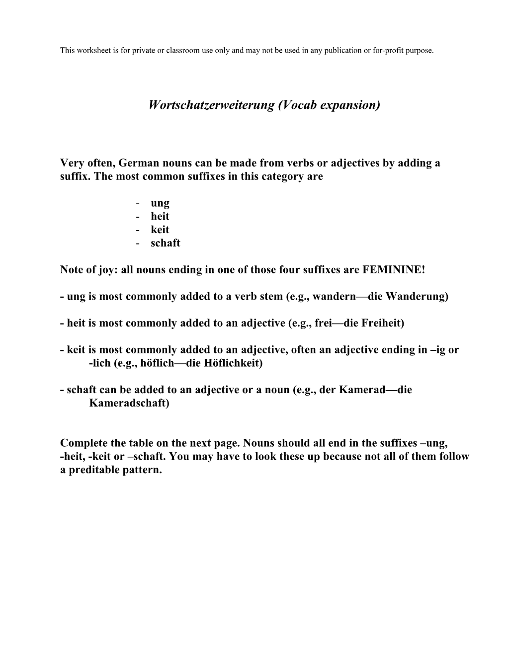 This Worksheet Is for Private Or Classroom Use Only and May Not Be Used in Any Publication s1