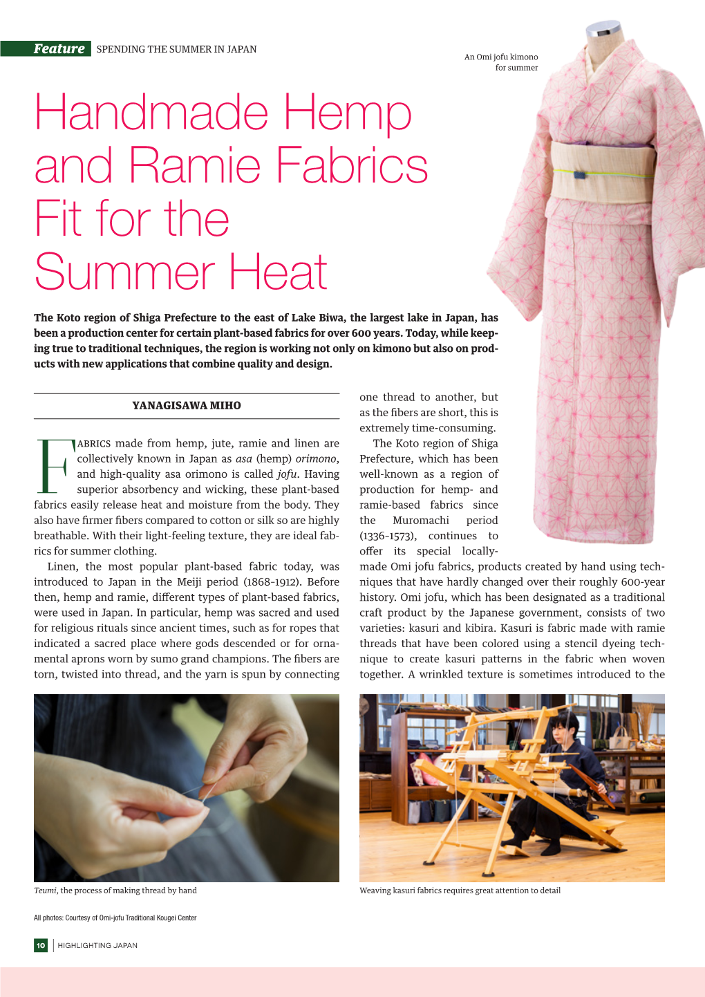Handmade Hemp and Ramie Fabrics Fit for the Summer Heat