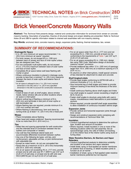 Brick Veneer/Concrete Masonry Walls
