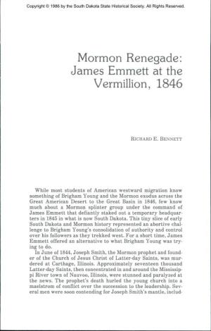 Mormon Renegade: James Emmett at the Vermillion, 1846