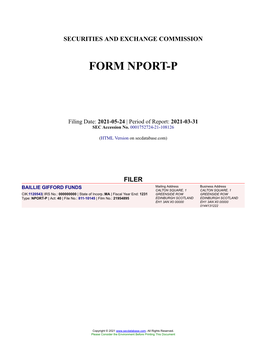 BAILLIE GIFFORD FUNDS Form NPORT-P Filed 2021-05-24