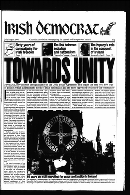 Sixty Years of Campaigning for Irish Freedom the Link Between Socialism