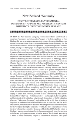 New Zealand 'Naturally': Ernst Dieffenbach, Environmental