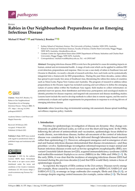 Preparedness for an Emerging Infectious Disease