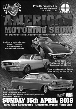 Shannons American Motor Show 2018 1 Shannons American Motoring Show Souvenir T-Shirt Available from the AOMC Tent